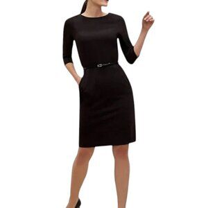 MM Lafleur Etsuko Recycled WonderTex Black Sheath Dress